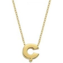 Ç Harf Kolye 14 Ayar Altın
