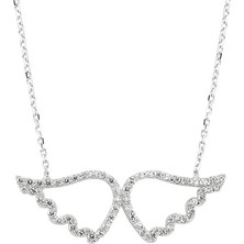 Altınbeyi Altın Melek Kanadı Kolye Taşlı  2.50 Gram 14 Ayar