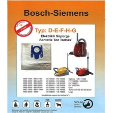 Dogant Bosch Elektrikli Süpürge Toz Torbası  G Tipi 20 Adet -4 Litre (%100 Ithal A+ Kalite )