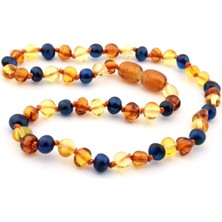 Pigado Gerçek Çok Renkli Damla Kehribar Bebek Diş Kolyesi