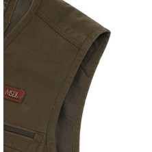 MSDL Erkekler Balıkçılık Yelek Sonbahar Kış Yelek Fotoğraf Ceketler Rahat Açık - Brown, Xxxxl (Yurt Dışından)