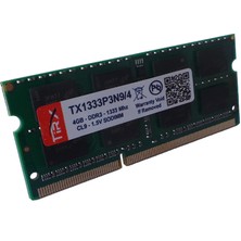 Tirx TX1333P3N9/4 4 GB Ddr3 1333 Mhz Cl9 Notebook Ram