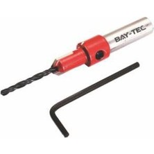 Bay-Tec 3 mm Ahşap İçin Havşa Uçlu Matkap Ucu HSS Elmas Bıçaklı Silindirik Saplı