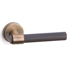 System System-Axel-T Yale Rozetli Antik Bronz Kapı Kolu - HA187TRO12YABM