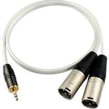 Jsj Profesyonel 3.5mm Fiş - Çift Xlr Fişler Ses Kablosu Dönüştürücü (Yurt Dışından)