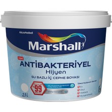Marshall Antibakteriyel Hijyen Iç Cephe Boyası Gelin Teli 2.5 Lt