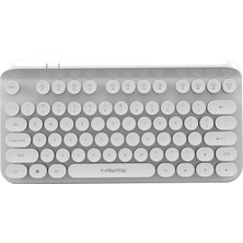 Flameer Laptop Için Mini Kablosuz Bluetooth Klavye -, 11.81X6.1X1.37 Inç Beyaz (Yurt Dışından)
