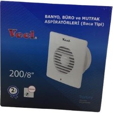 Veel Banyo Büro ve Mutfak Aspiratörleri (Baca Tipi) 40 W 200 mm