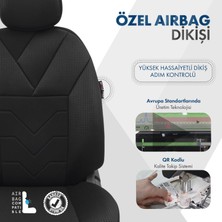 Otom Tempo Design Airbag Dikişli Özel Tasarım Micro Qube Oto Koltuk Kılıfı Siyah