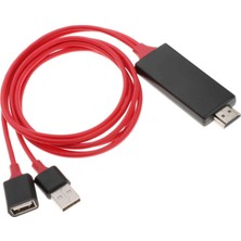 Flameer 4 K USB Powered USB Için HDMI Dönüştürücü Adaptörü iPhone x / 8/8 Artı / 7 Kırmızı (Yurt Dışından)