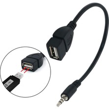 Flameer Ses Aux 3.5mm Erkek USB 2.0 Kadın Otg Dönüştürücü Adaptörü Kablosu 20 cm (Yurt Dışından)