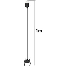 Flameer Siyah USB Şarj Kablosu Kablosu 39.37 "oppo Bant Için Şarj Klip Tutucu (Yurt Dışından)