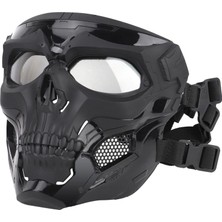 Dolity Kafatası Taktik Maske Paintball Cs Tam Yüz Koruyucu Kask Goggles Siyah (Yurt Dışından)