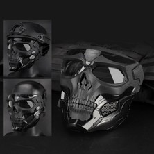 Dolity Kafatası Taktik Maske Paintball Cs Tam Yüz Koruyucu Kask Goggles Siyah (Yurt Dışından)