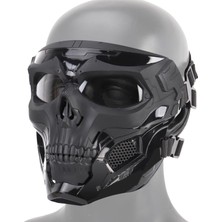 Dolity Kafatası Taktik Maske Paintball Cs Tam Yüz Koruyucu Kask Goggles Siyah (Yurt Dışından)