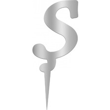 Festivall Pleksi Harf 12CM Gümüş Ş