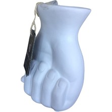 Lamedore Hands Yumruk Görünümlü Beyaz Vazo 12.5X7.6X14 (10 x 15 )