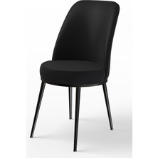 Canisa Concept Via Serisi 80X132 Açılabilir Siyah Mermer Desen Mutfak Masa Takımı-6 Adet Sandalye