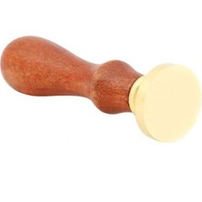 Profisher Mührü Mumu Damga 50MM Yuvarlak Boş Bakır Kafa + Gül Ağacı Sap