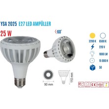 YSA Ycl YSA-2025B 25W PAR30 LED Ampul E27 Beyaz