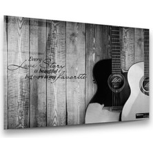 Glass Art Müzik Temalı Yatay Cam Tablo