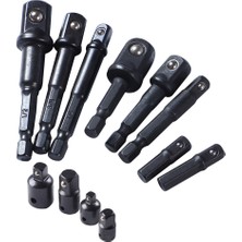 Strade Store 12 Adet Soket Adaptörü Seti Hex Shank Altıgen Somun Matkap Anahtarı