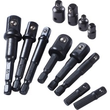 Strade Store 12 Adet Soket Adaptörü Seti Hex Shank Altıgen Somun Matkap Anahtarı