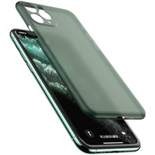 MobaxAksesuar Apple iPhone 11 Pro Max Kılıf  A+ Ultra Ince Sert Kapak Yeşil