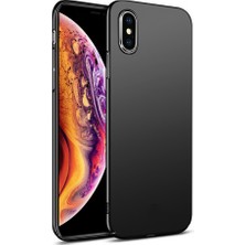 MobaxAksesuar Apple iPhone Xs Max 6.5 Kılıf  A+ Ultra Ince Sert Kapak Siyah