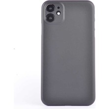MobaxAksesuar Apple iPhone 11 Kılıf  A+ Ultra Ince Sert Kapak Siyah