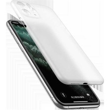 MobaxAksesuar Apple iPhone 11 Pro Max Kılıf  A+ Ultra Ince Sert Kapak Beyaz