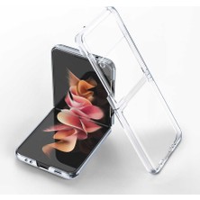 MobaxAksesuar Samsung Galaxy Z Flip 3 Kılıf    Kıpta Kapak Şeffaf