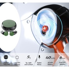 Strade Store Bluetooth Kulakiçi, Tws Kablosuz Bluetooth 5.0 Kulaklıklar, Su Geçirmez Dokunmatik Kulaklıklar Spor Kulaklık, Mic ile Kablosuz Kulaklık - Yeşil (Yurt Dışından)