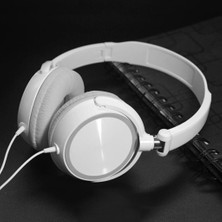 Strade Store Kablolu Bilgisayar Kulaklık Stereo Derin Bas Ayarlanabilir Kulaklıklar Beyaz Beyaz (Yurt Dışından)