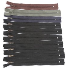 Koza Fermuar 20CM Karışık Pantolon Fermuarı 10 Adet