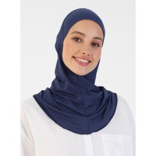 Ecardin Nefes Alan Kumaş Boyunlu Bone - Lacivert - Ecardin