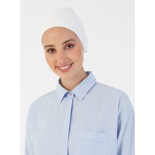 Ecardin Pamuk Geniş Ebatlı Bone - Krem - Ecardin