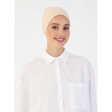 Ecardin Pamuk Geniş Ebatlı Bone - Bej - Ecardin