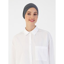 Ecardin Penye Geniş Ebatlı Çapraz Geçme Bone - Koyu Gri - Ecardin