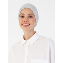Ecardin Penye Geniş Ebatlı Çapraz Geçme Bone - Açık Gri - Ecardin