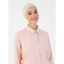 Ecardin Nefes Alan Kumaş Geniş Ebatlı Bağcıklı Bone - Bej - Ecardin