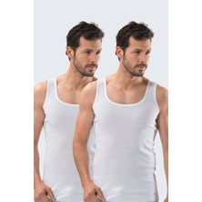 Cacharel 1501 Beyaz 2'li Ribana Erkek Atlet