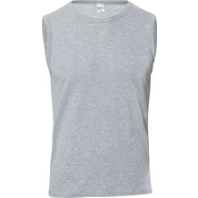 Anıt 1108 Gri 3 Adet Ribana O Yaka Sıfır Kol Erkek Atlet