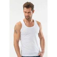 Anıt 1104 Beyaz 3 Adet Ribana Pamuklu Erkek Atlet