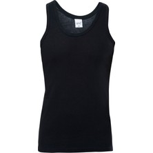 Anıt 1104 Siyah 3 Adet Ribana Pamuklu Erkek Atlet