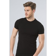 Türen 164 Siyah Erkek Likralı T-Shirt