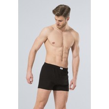 Türen 186 Siyah 2'li Erkek Düğmeli Boxer