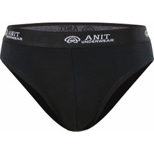 Anıt 1116 Siyah 3 Adet Ribana Pamuklu Erkek Slip Külot
