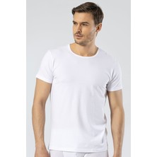 Cacharel 1305 Beyaz Erkek O Yaka Kısa Kollu T-Shirt