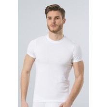 Türen 164 Beyaz Erkek Likralı T-Shirt